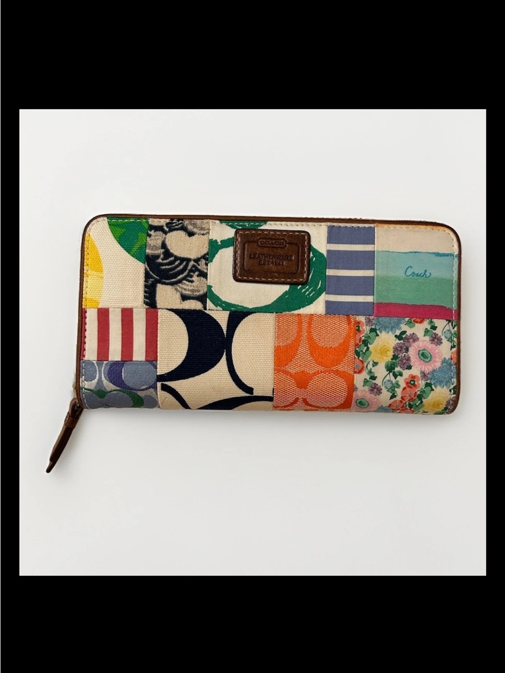 Coach Hamptons Weekend Patchwork Accordion Zip-Around Wallet, 2006 Style: #40428
